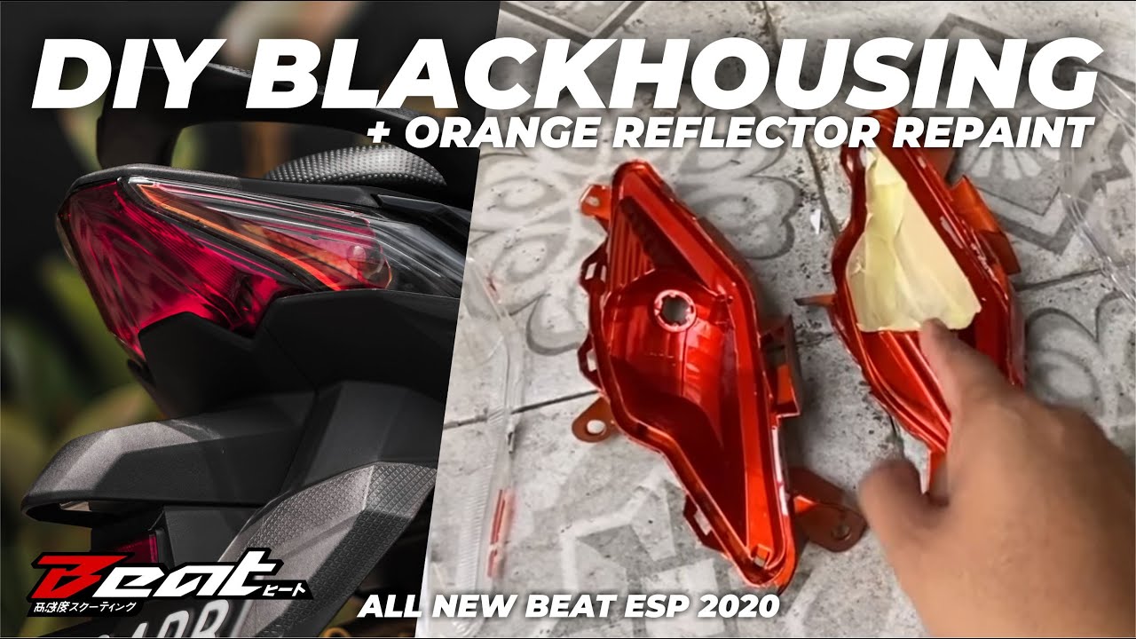 MODIF LAMPU SEN HONDA BEAT YANG JARANG ORANG LAKUKAN! - DIY BLACKHOUSING + ORANGE REFLECTOR REPAINT