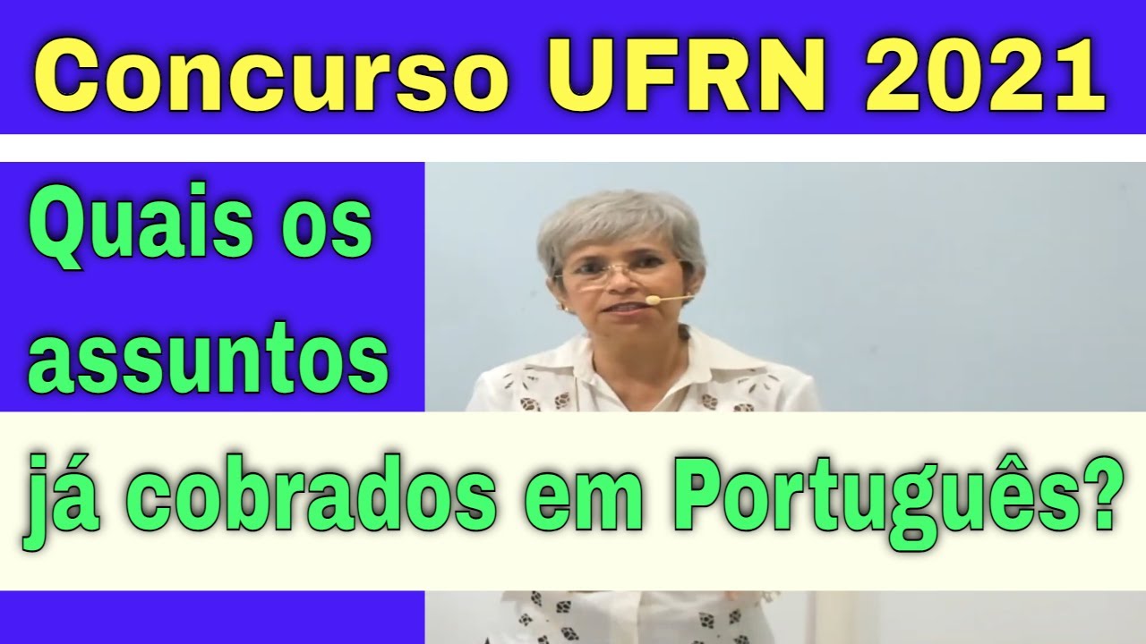 Concurso ufrn 2021 | Aula Comperve de Português e Redação | Quais os assuntos cobrados? Profa Aliete