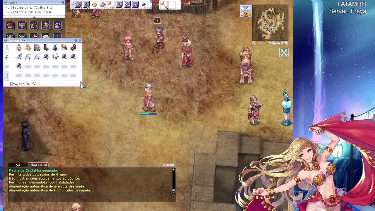 Ragnarok Latam - Jogatina e treinando a cigana