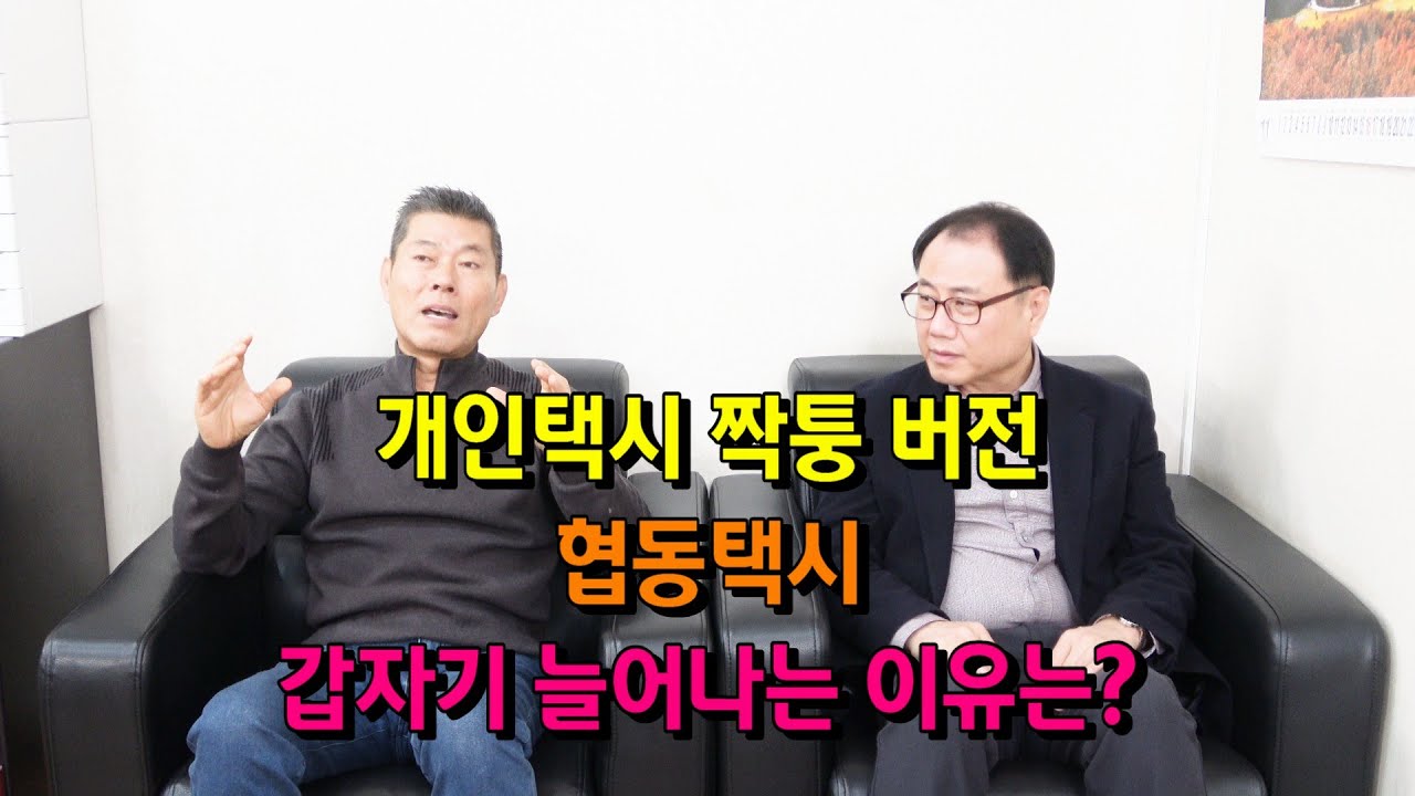 개인택시 짝퉁 버전 협동택시갑자기 늘어나는 이유는?