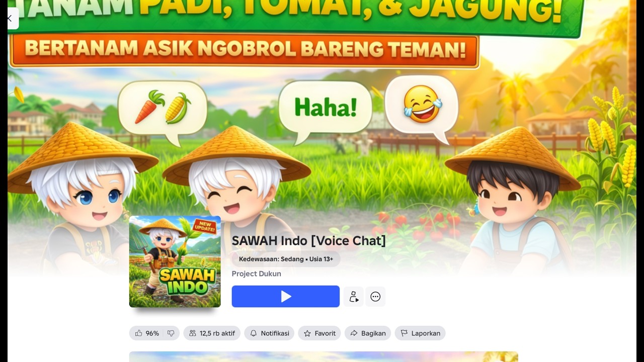 NGABUBURIT  SAMBIL BERCOCOK TANAM DI SAWAH... || SAWAH INDO #roblox