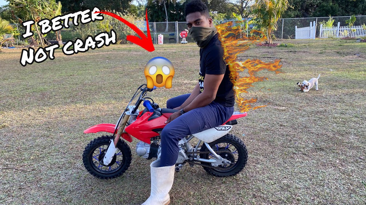 Did he crash Honda crf50 dirt bike ?