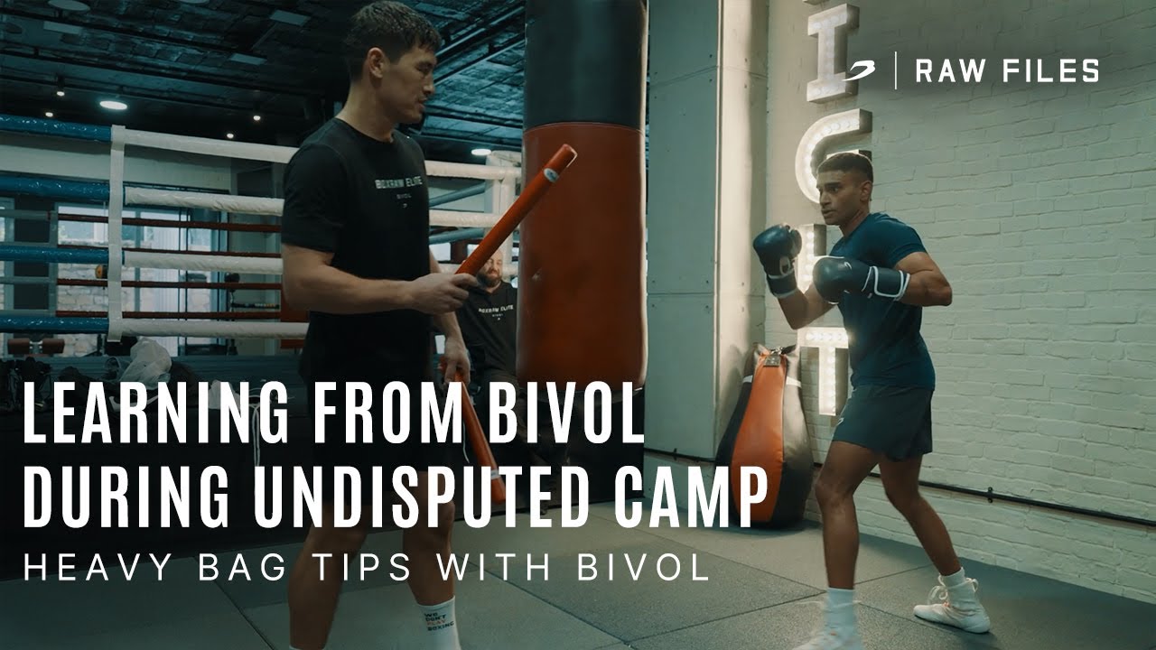 Bivol Takes Me On The Heavy Bag! Giving Me Tips on Footwork, Distance and Power...