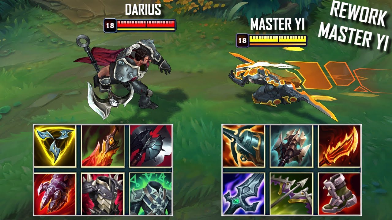 REWORK MASTER YI vs DARIUS FULL BUILD FIGHTS & Best Moments!