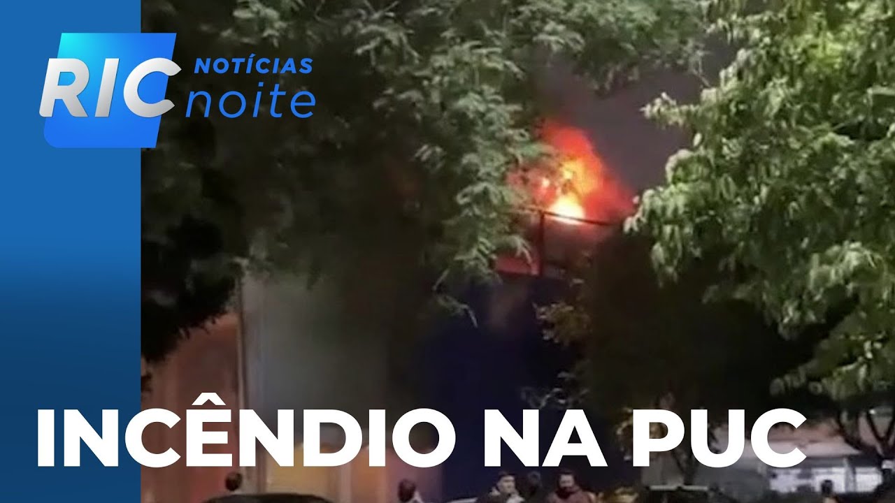 Incêndio de grandes proporções atinge o teatro da PUC em Curitiba