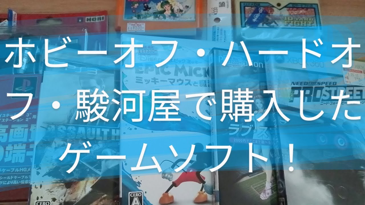 ホビーオフ・ハードオフ・駿河屋で購入したゲームソフトを紹介します!