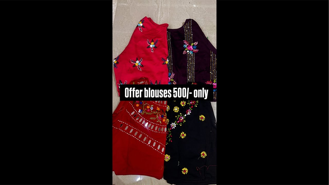 Vijaya Sarees is live on offer blouses 500/- only