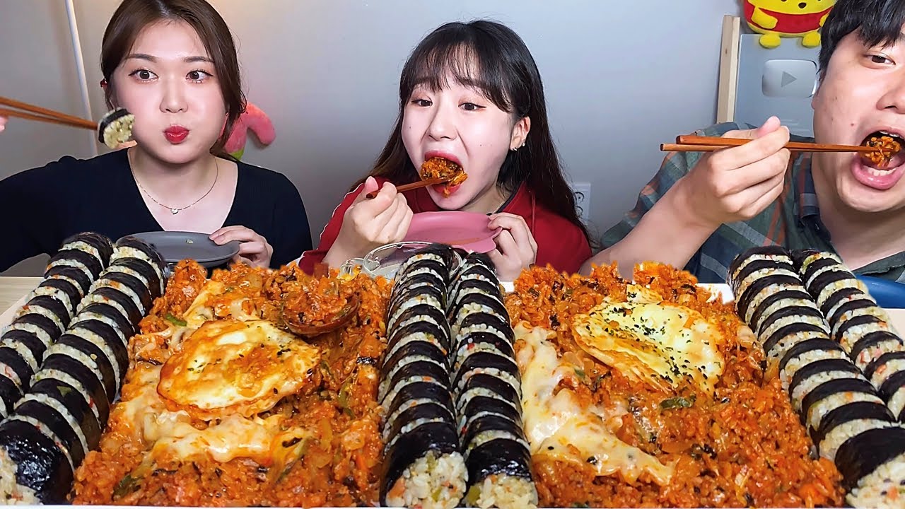 진주 최다요청 땡초김밥 철판볶음밥 먹방 Mukbang