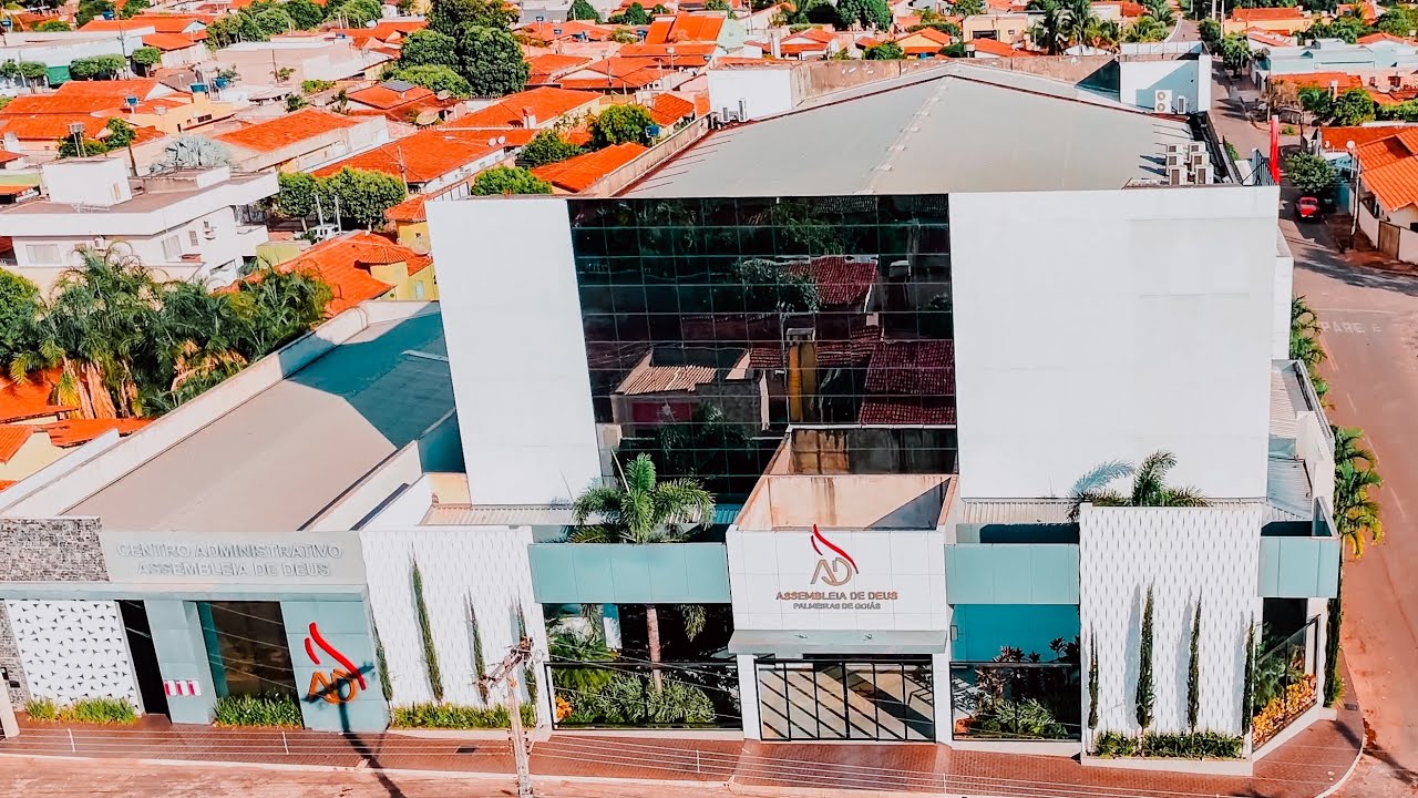 Templo sede Igreja Assembléia de Deus Campo Palmeiras em Palmeiras de Goiás 