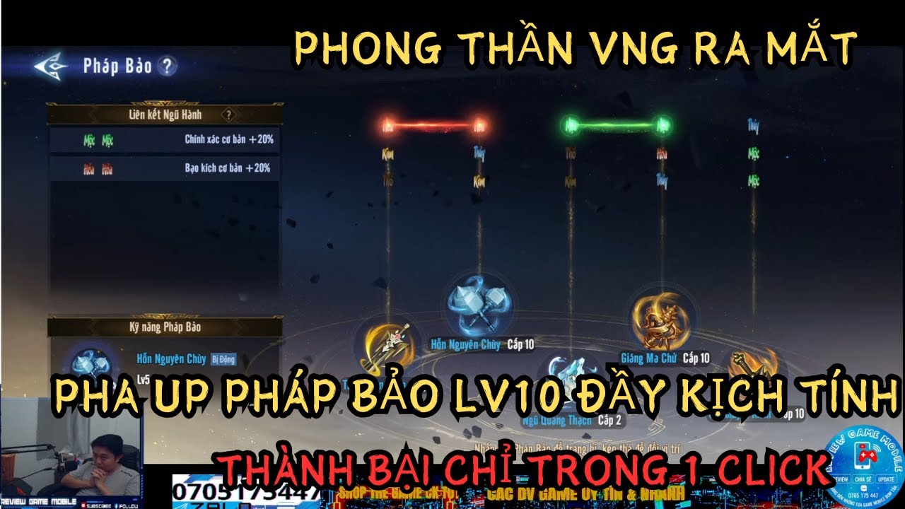 PHONG THẦN VNG: PHA &Uacute;P PH&Aacute;P BẢO LV10 ĐẦY KỊCH T&Iacute;NH - TH&Agrave;NH BẠI CHỈ TRONG 1 CLICK