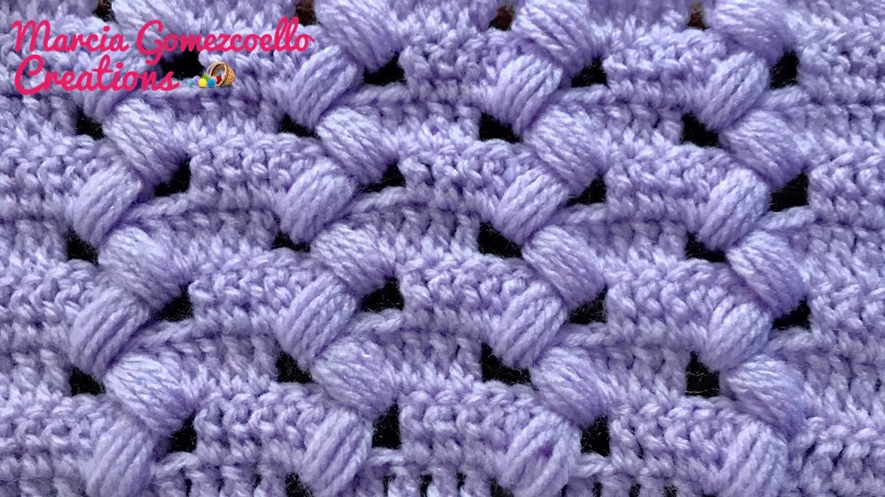 TEJIDOS A CROCHET: Punto Puff Zigzag/ HOW TO CROCHET: Puff zigzag
