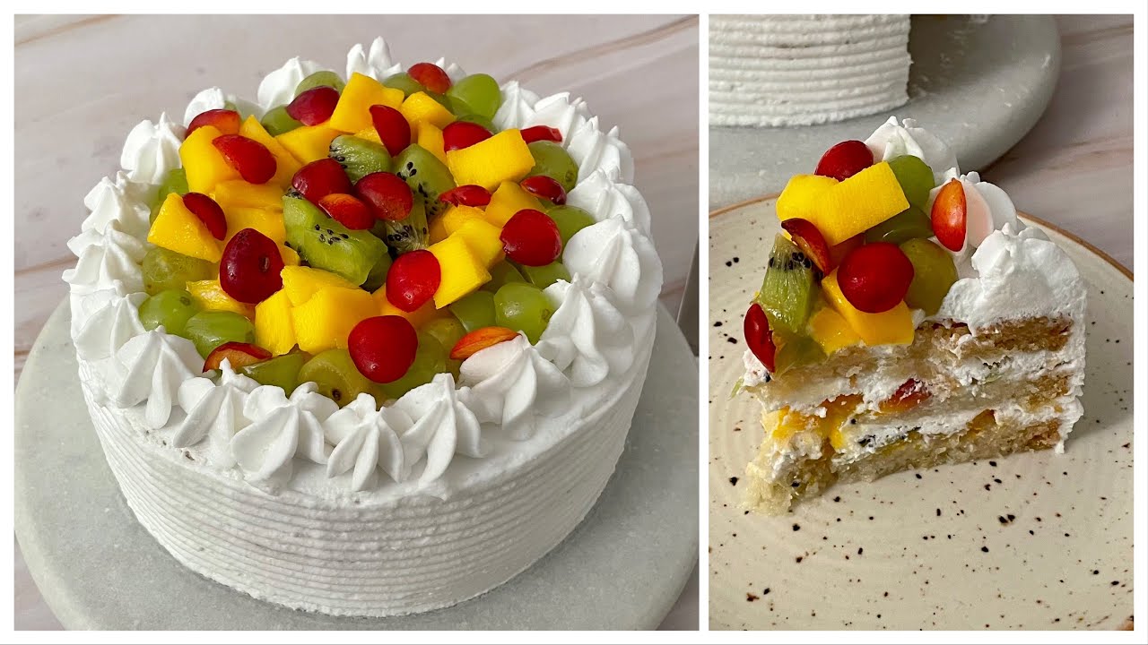 Super Soft Fruit Cake In kadai |NO EGGS, NO OVEN, No Condensed Milk Super Easy Cake | Vanilla Cake