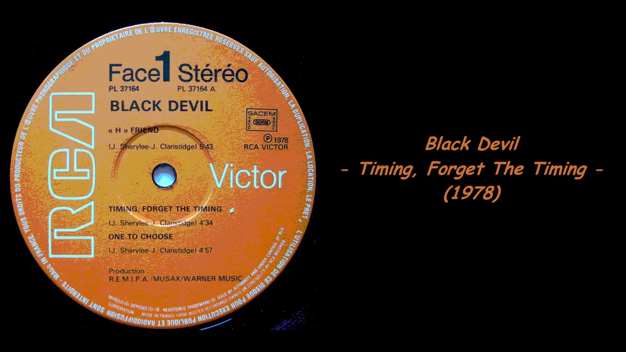 Black Devil - Timing, Forget The Timing (1978)