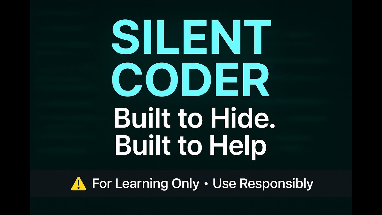 Silent Coder | Invisible AI App w/ OpenAI, Gemini, Electron, React & Vite — All Locally | Build