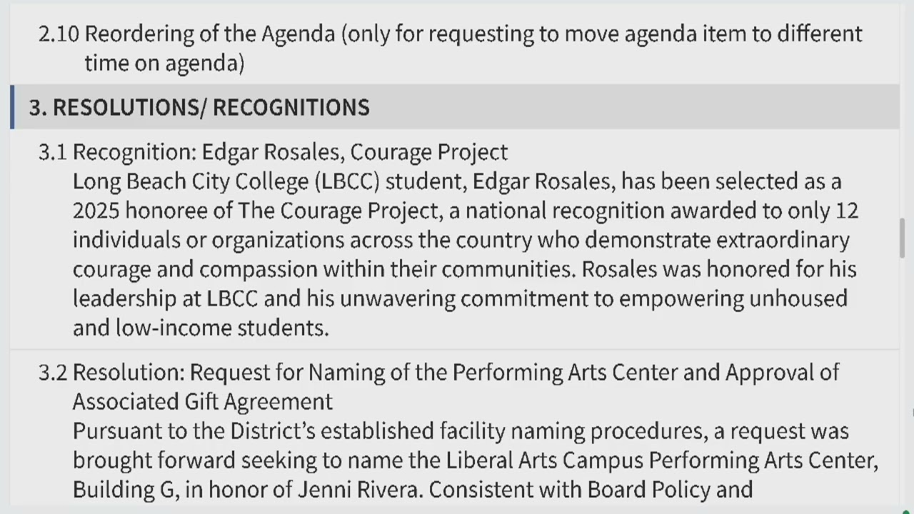 LBCCD Board of Trustees Meeting December 10th 2025