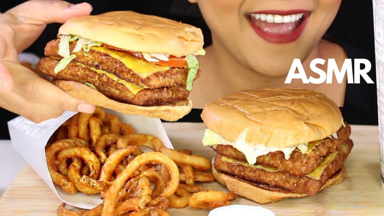 ASMR JACK in the BOX Deluxe Fish Sandwich Combo EATING SOUNDS MUKBANG Slurping Sounds