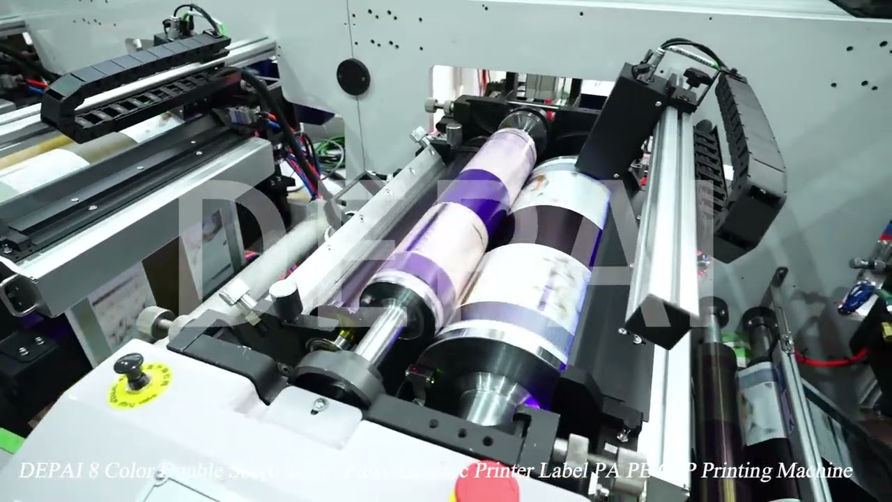 DEPAI 8 Color Double Servo Motor Flexo Graphic Printer Label PA PE CPP Printing Machine