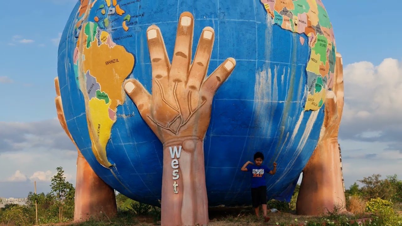 Rare Video - The tallest Cement Globe in India - Urban park of Gajwel, Telangana