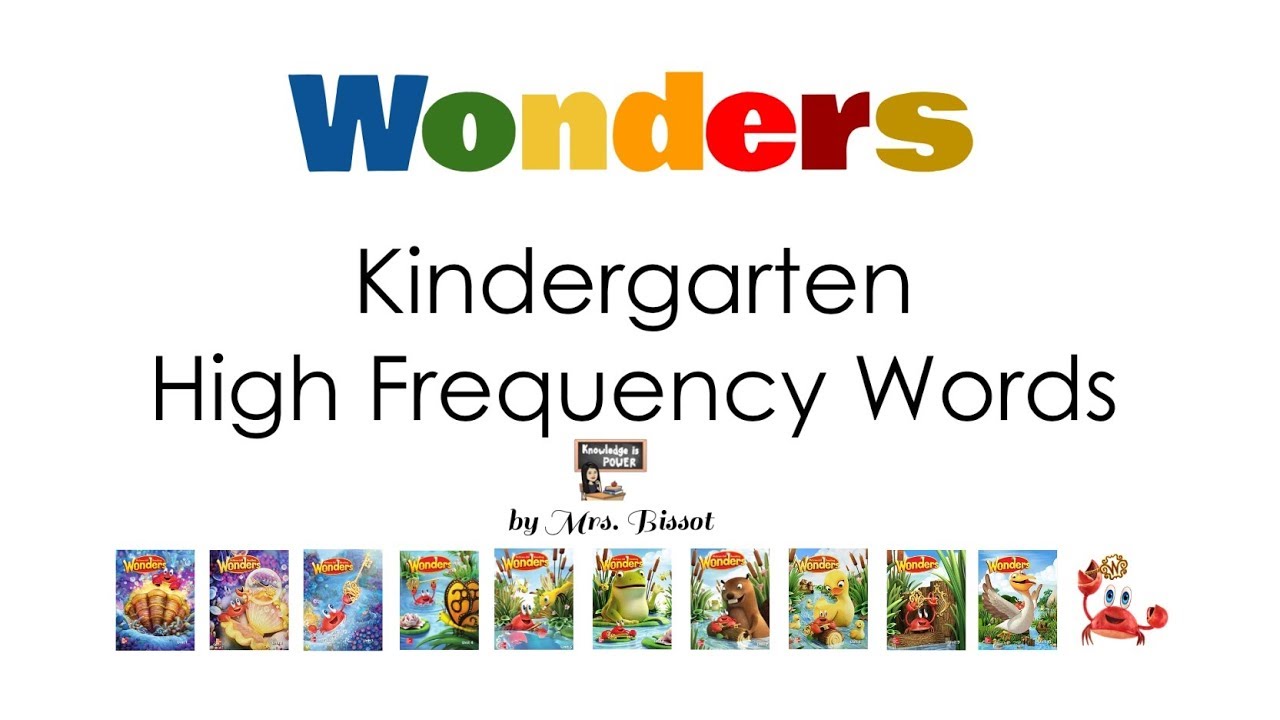 Wonders Kindergarten High Frequency Words Units 1-10
