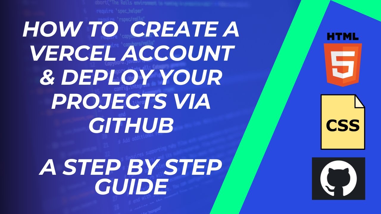 How to Create Vercel Account | Deployment of Projects via GitHub | A Step-by-Step Guide