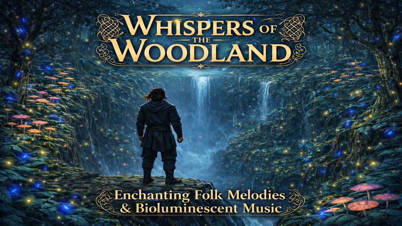 Whispers of the Woodland Enchanting Folk Melodies & Bioluminescent Music (No Copyright)
