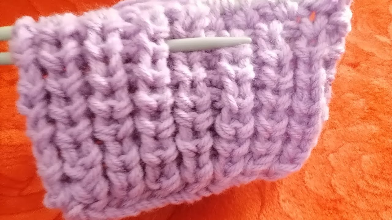 How to knit the Shaker stitch (Half Fisherman's Rib) Continental & English style of knitting.