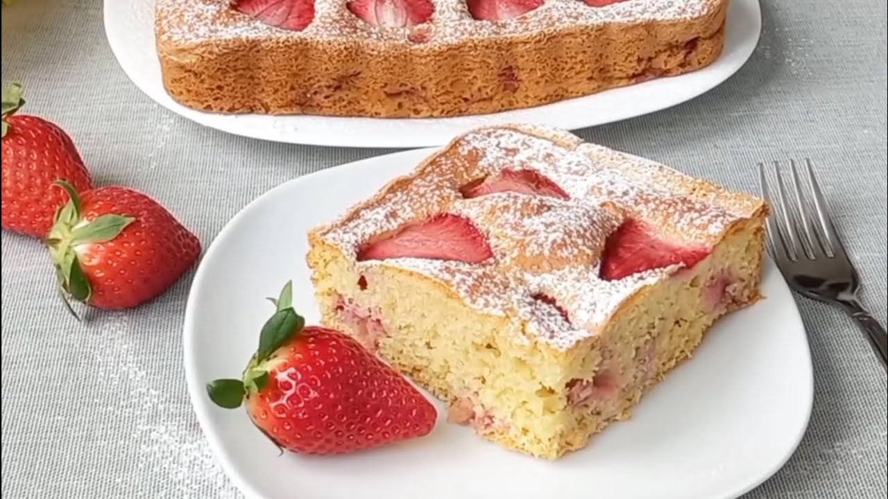 Se ami le fragole 🍓🍓impazzirai per questa torta!Senza Burro!facilissima e buonissima 😋