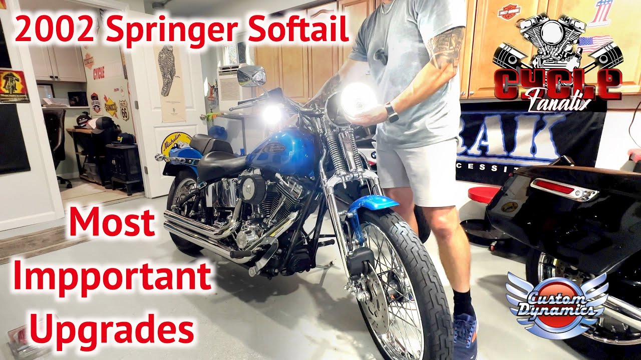 Обновление освещения для 22-летнего Springer Softail #cyclefanatix #customdynamics #harleydavidson