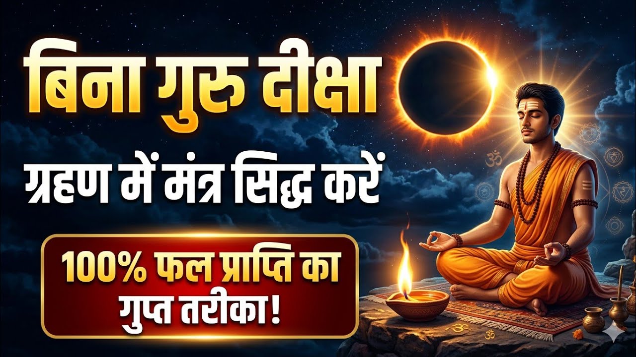 ग्रहण काल में बिना गुरु दीक्षा के साधना कैसे सिद्ध करें? 🌒 मंत्र सिद्धि का गुप्त रहस्य#चंद्रग्रहण
