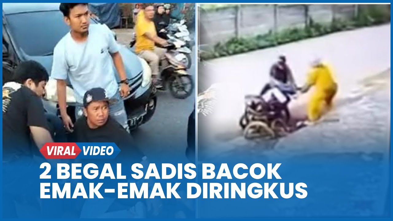 Detik-detik 2 Begal Sadis Bacok Emak-emak di Palembang Diringkus