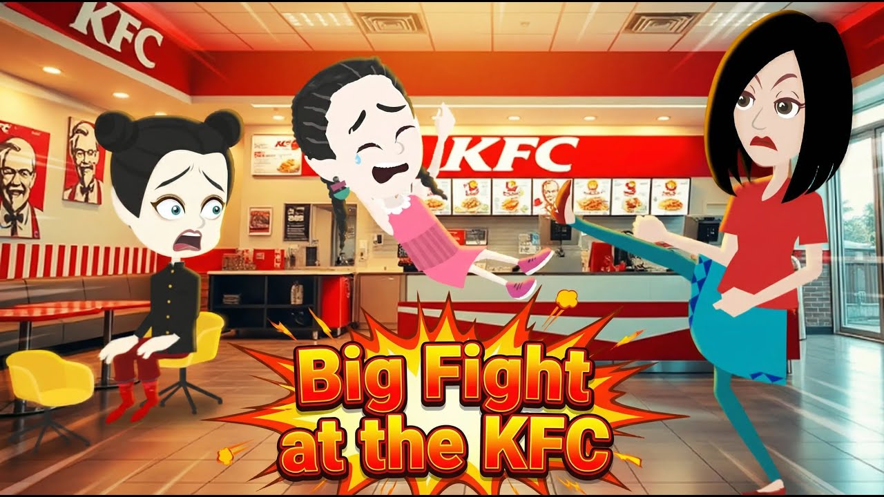 Мина и Кира сильно поссорились в KFC.