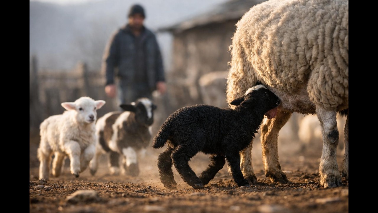 Hungry Lambs Run to Their Mothers | Morning Milking in the Village