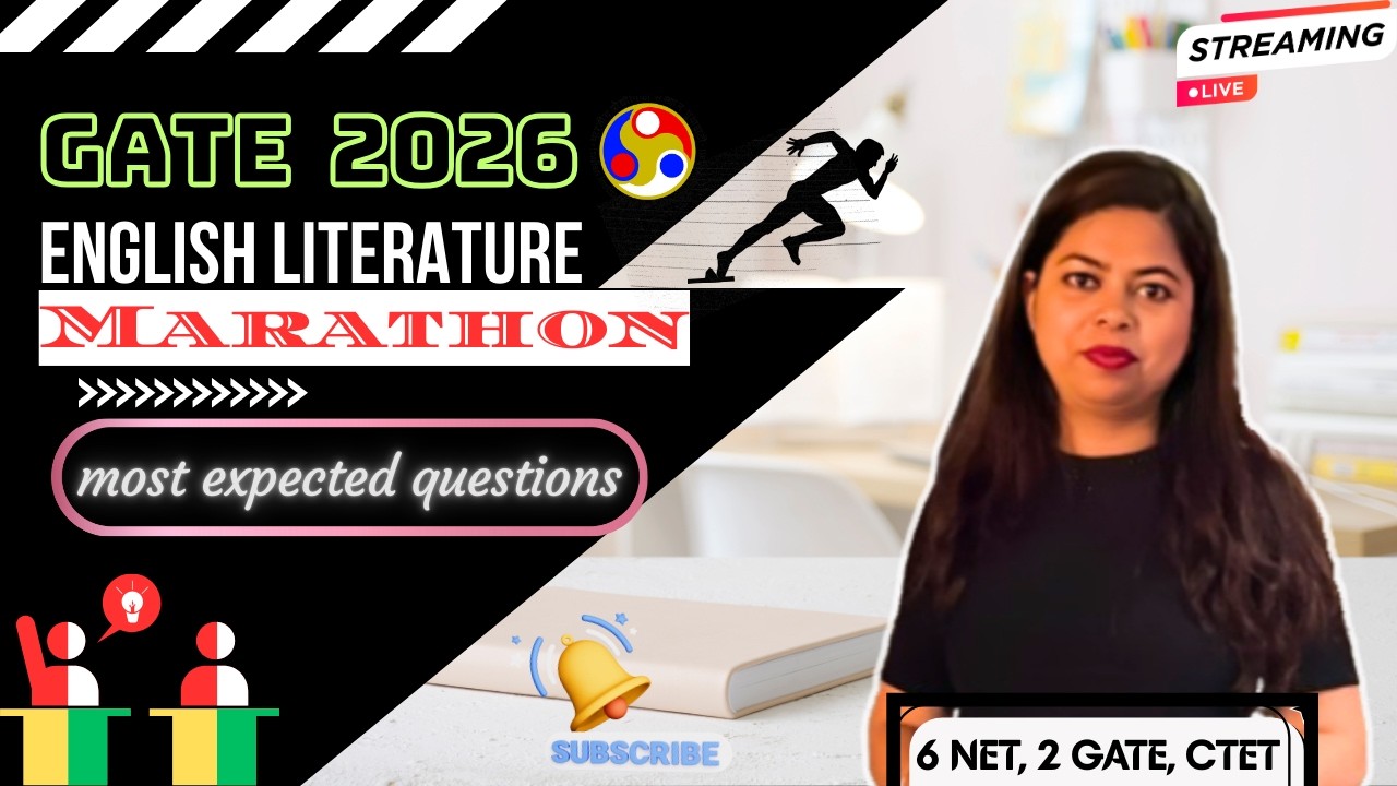 GATE 2026 Marathon Day 4 | English Literature | #revision  #gate2026 #marathon #english #exam #iit