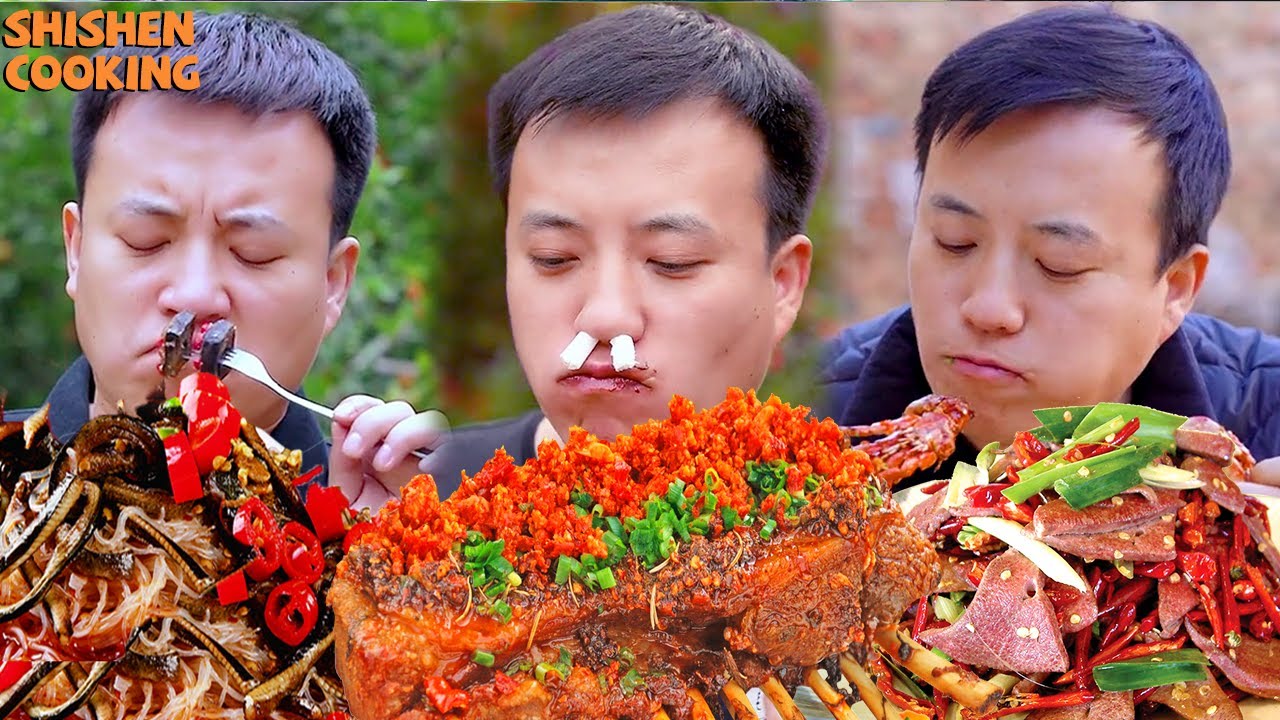Wonderful! Leg of lamb&Eel Chinese Food Eating Show | Funny Mukbang ASMR