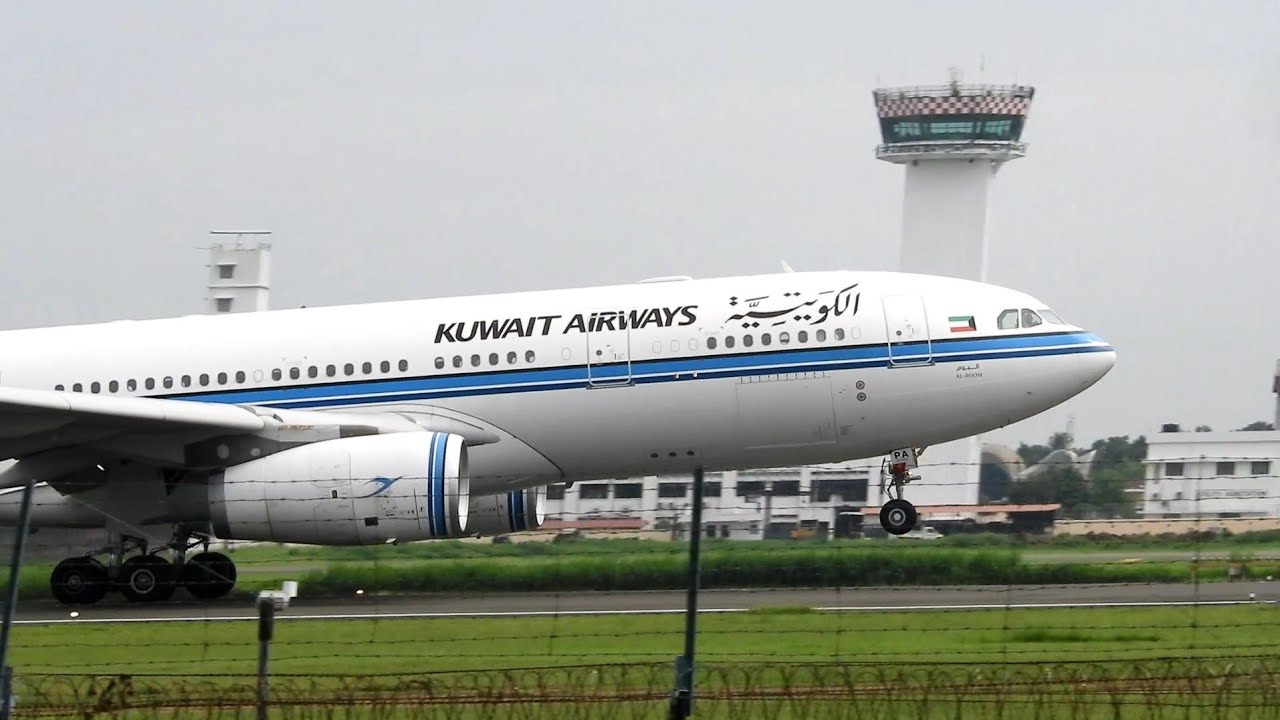 Kuwait Airways  take-off from Cochin international airport കൊച്ചിയിൽ നിന്നും പറന്നുയരുന്ന ദൃശ്യം