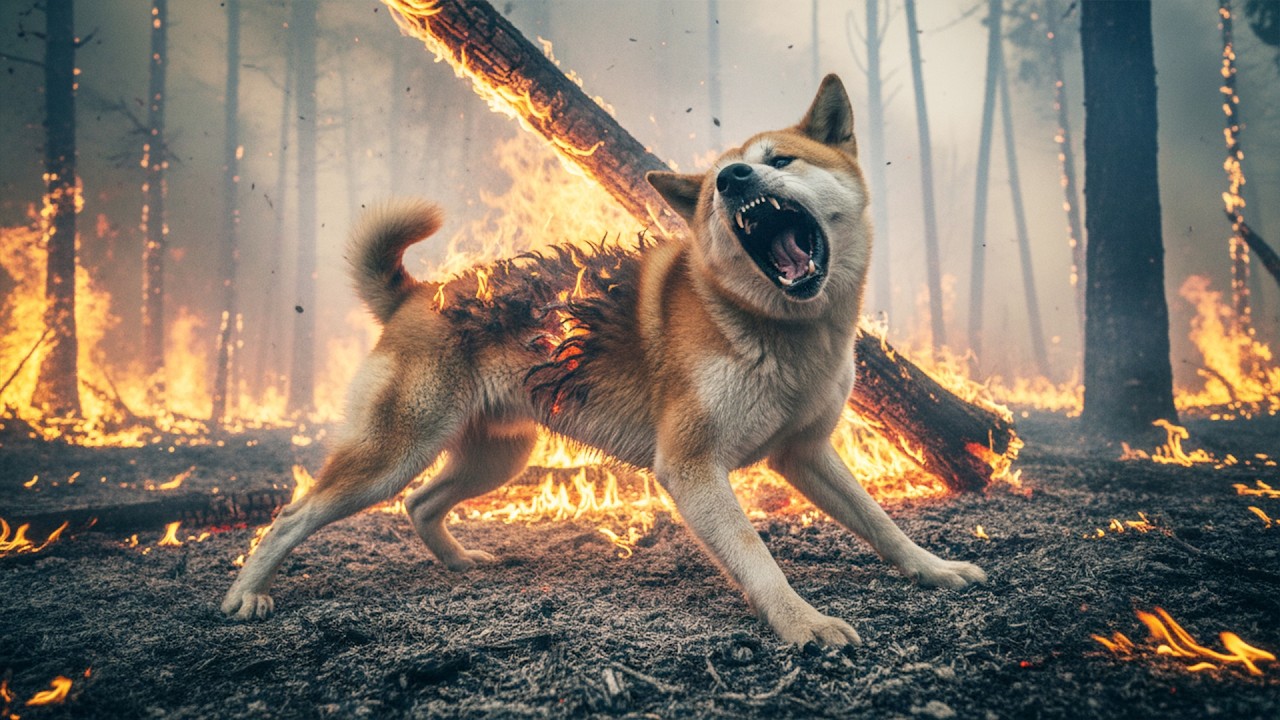 山火事から逃げ遅れた秋田犬を救った林業作業員―数ヶ月後、森で待っていた恩返し