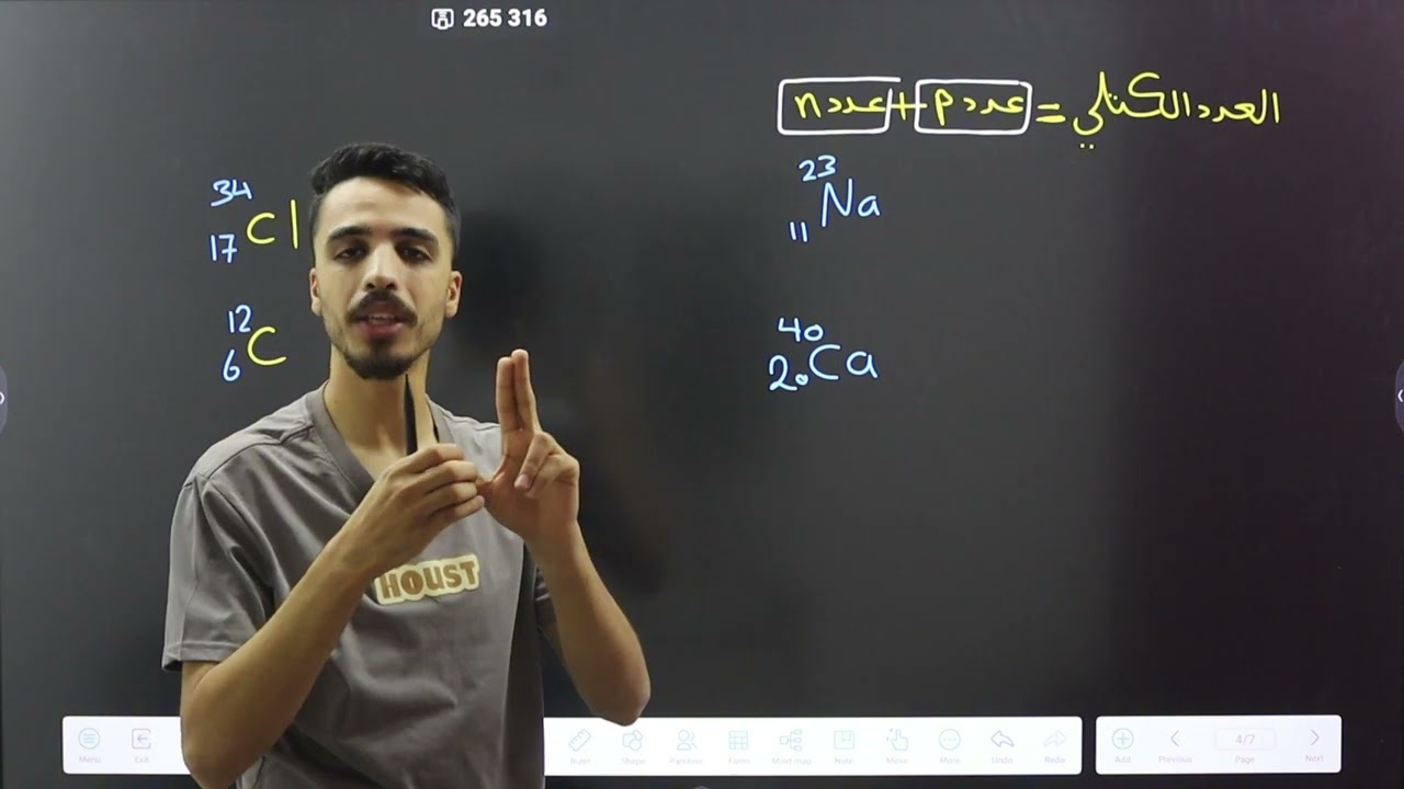 علوم ثامن - تركيب الذرة والتوزيع الإلكتروني - الأستاذ عزالدين القواسمي