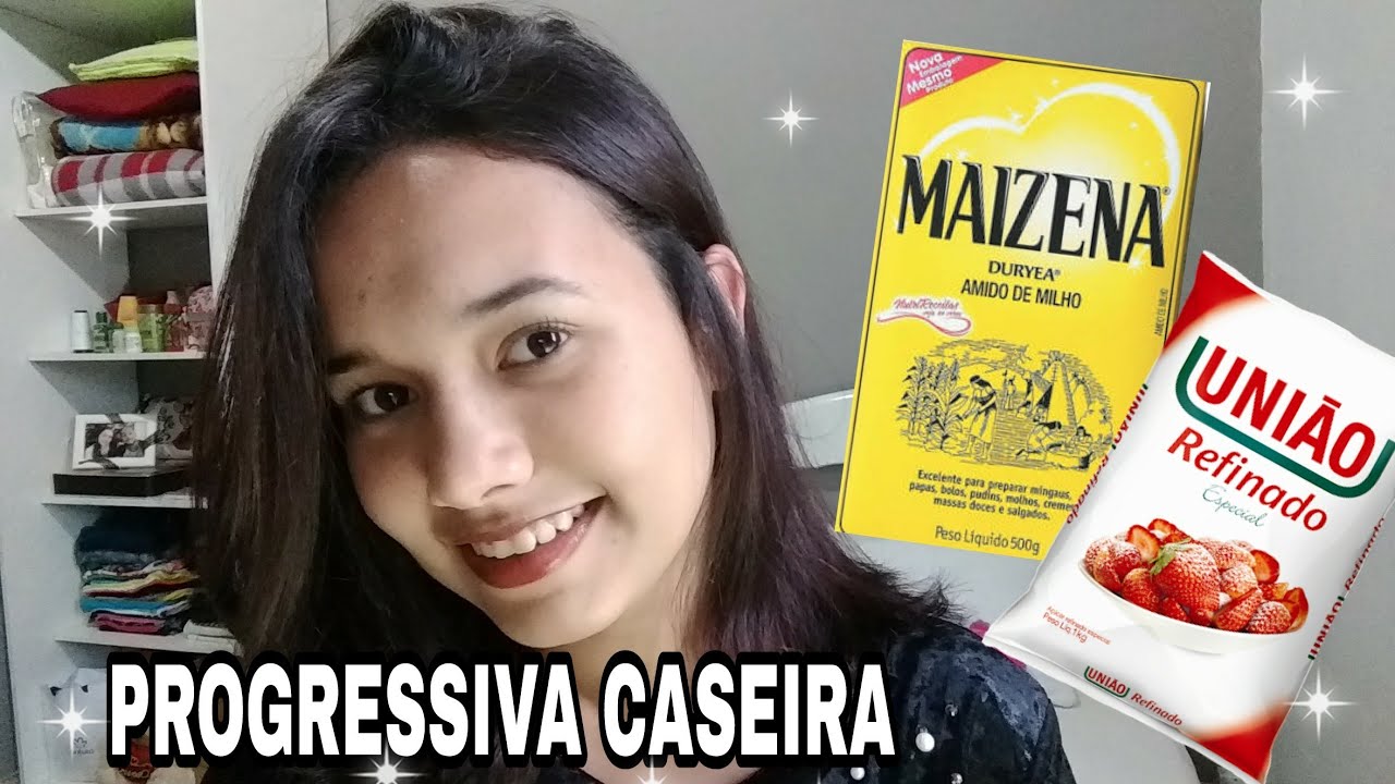 Progressiva de MAIZENA e AÇÚCAR | O liso que você sempre sonhou 💕