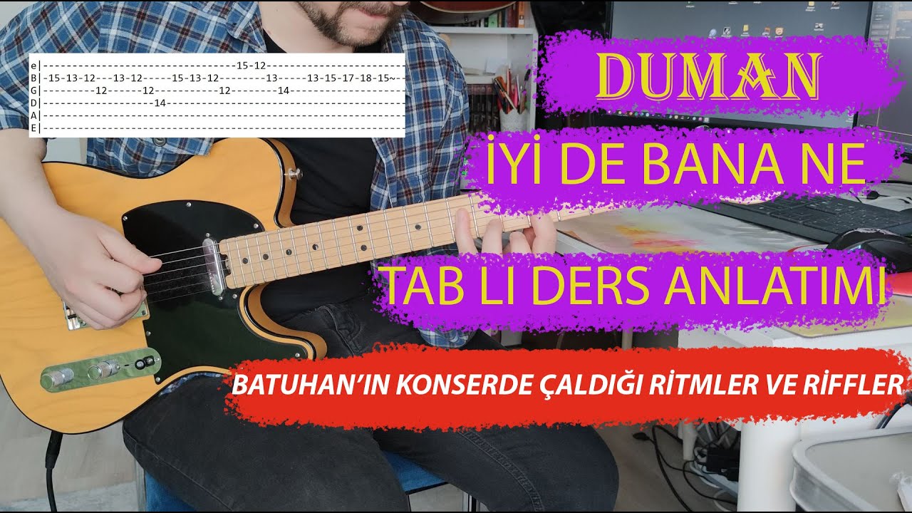 Duman - İyi De Banane (Konserlerde Batuhan 'ın çaldığı biçimde) Nasıl çalınır? Öğretici Video(Tablı)