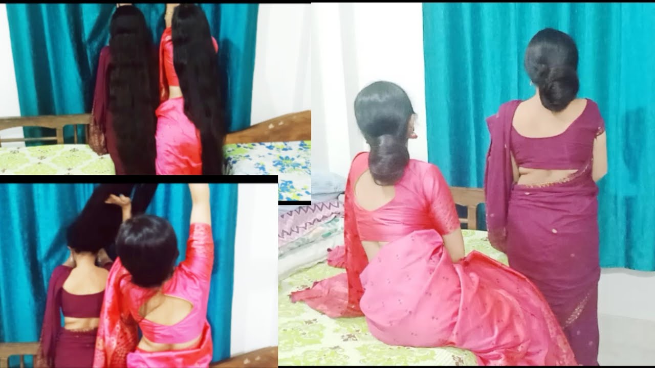 Two long hair beautiful women in Indian longhair beauty 💘💕
