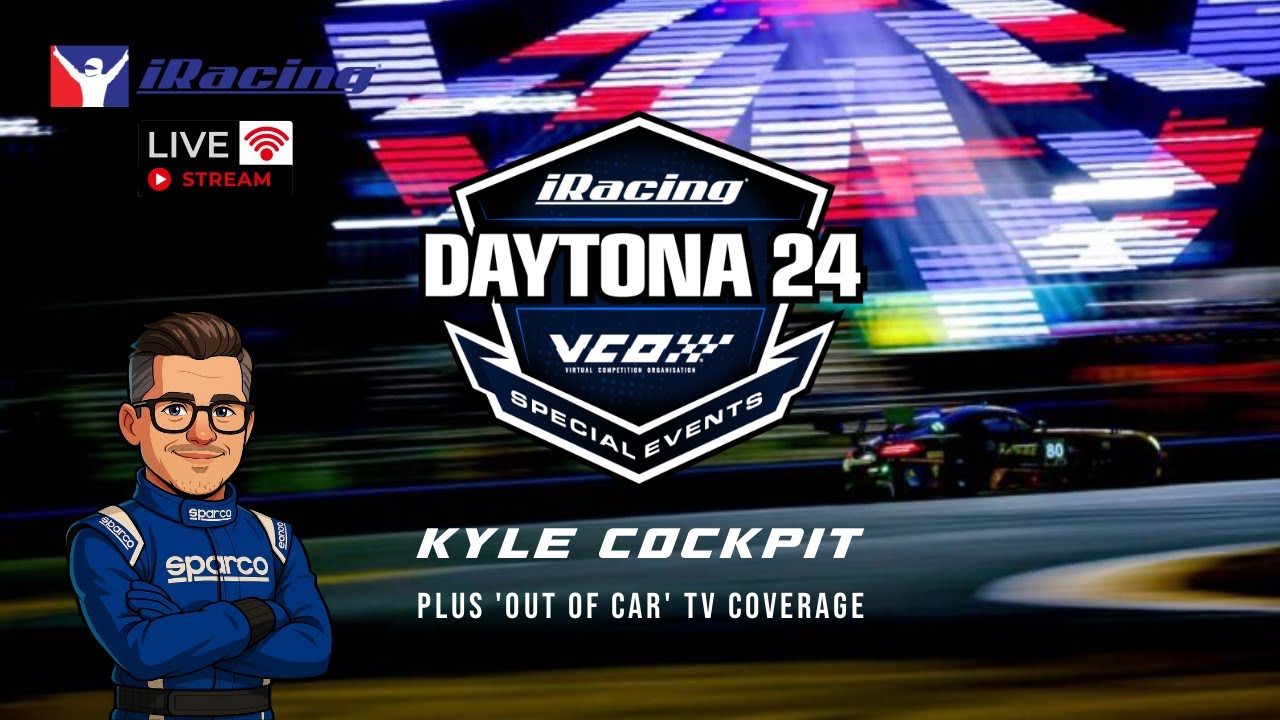 iRacing Daytona 24 | Part 1 | Gasparilla Motorsports | Kyle Cockpit + Broadcast | Merc AMG GT3 Evo