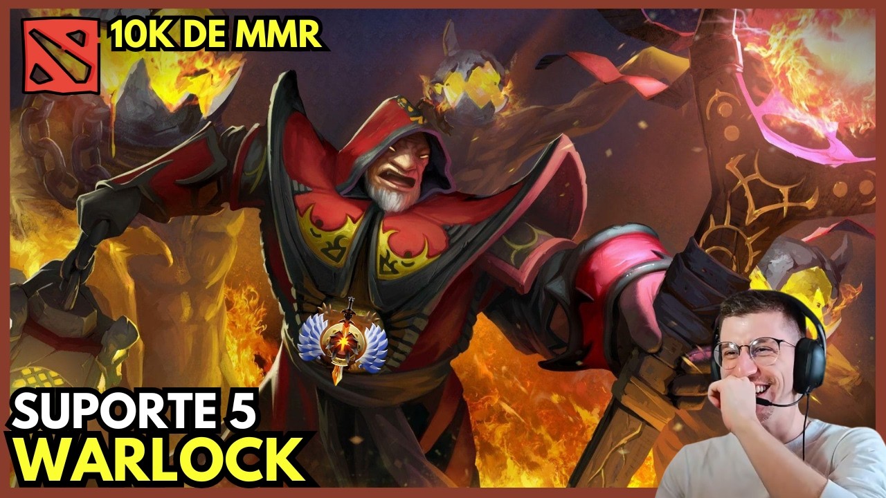 É O PERDES? de Warlock Suporte 5... No Patch 7.40C... 10k de MMR... #dota2 #dota2brasil