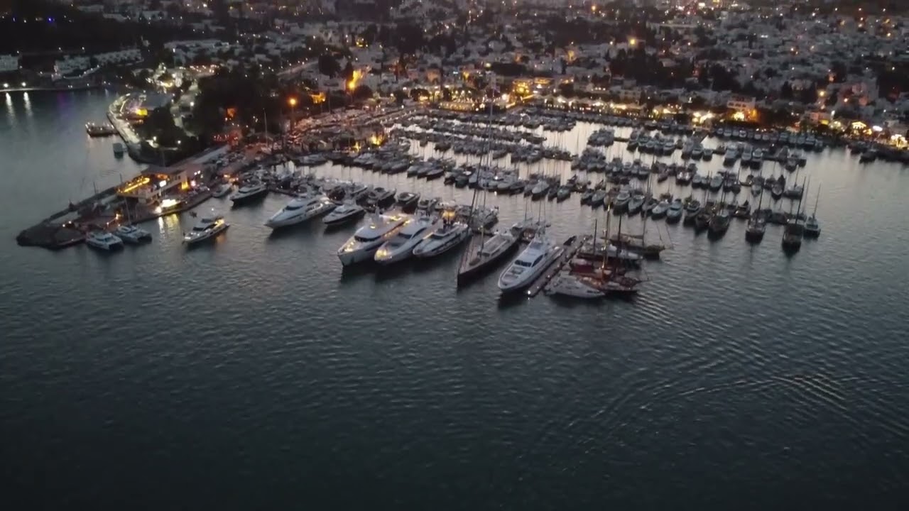 Marina, Bodrum, Turkey 🇹🇷 2022, Dron. Бодрум 2022. Марина, центр города, съемки с дрона.