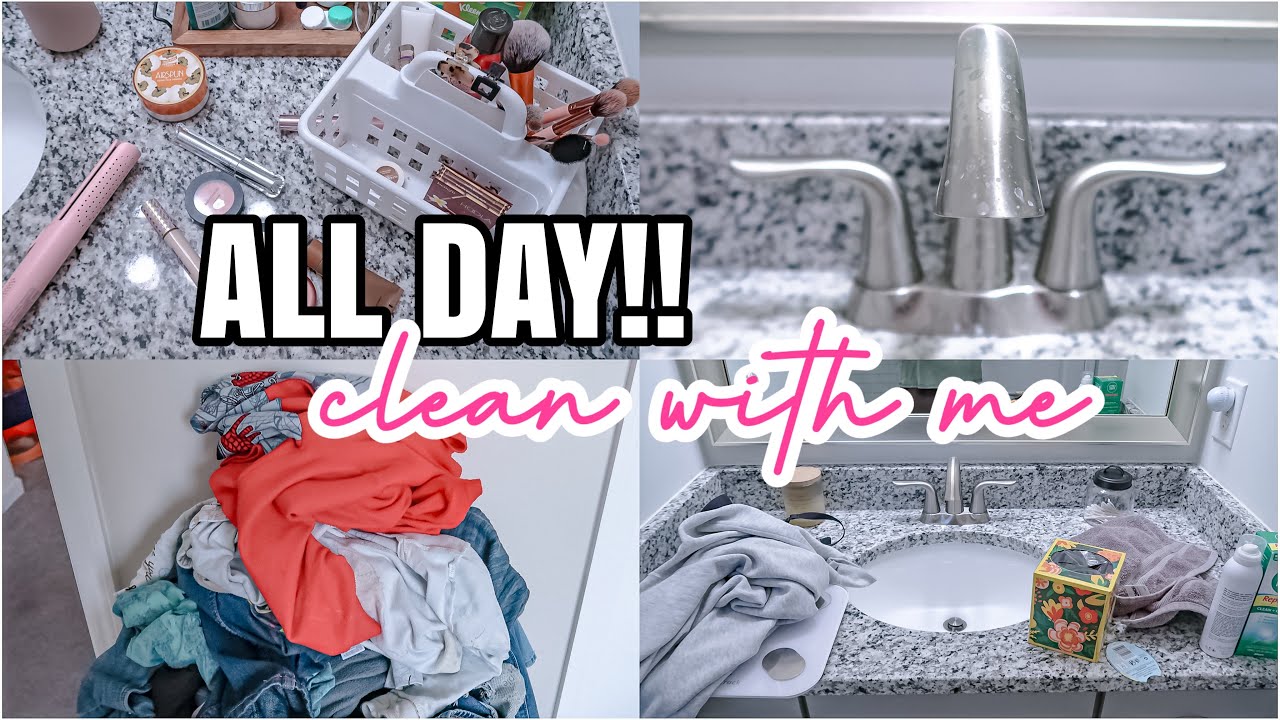 ALL DAY CLEAN WITH ME | SPEED CLEANING MOTIVATION | MESSY HOUSE TRANSFORMATION