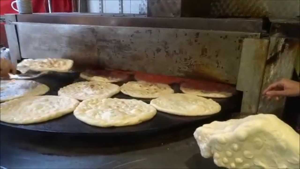 Indian Street Food: fresh Garlic & Cheese Naan Wrap + Garlic Naan from Ararat Bread, Dalston, London