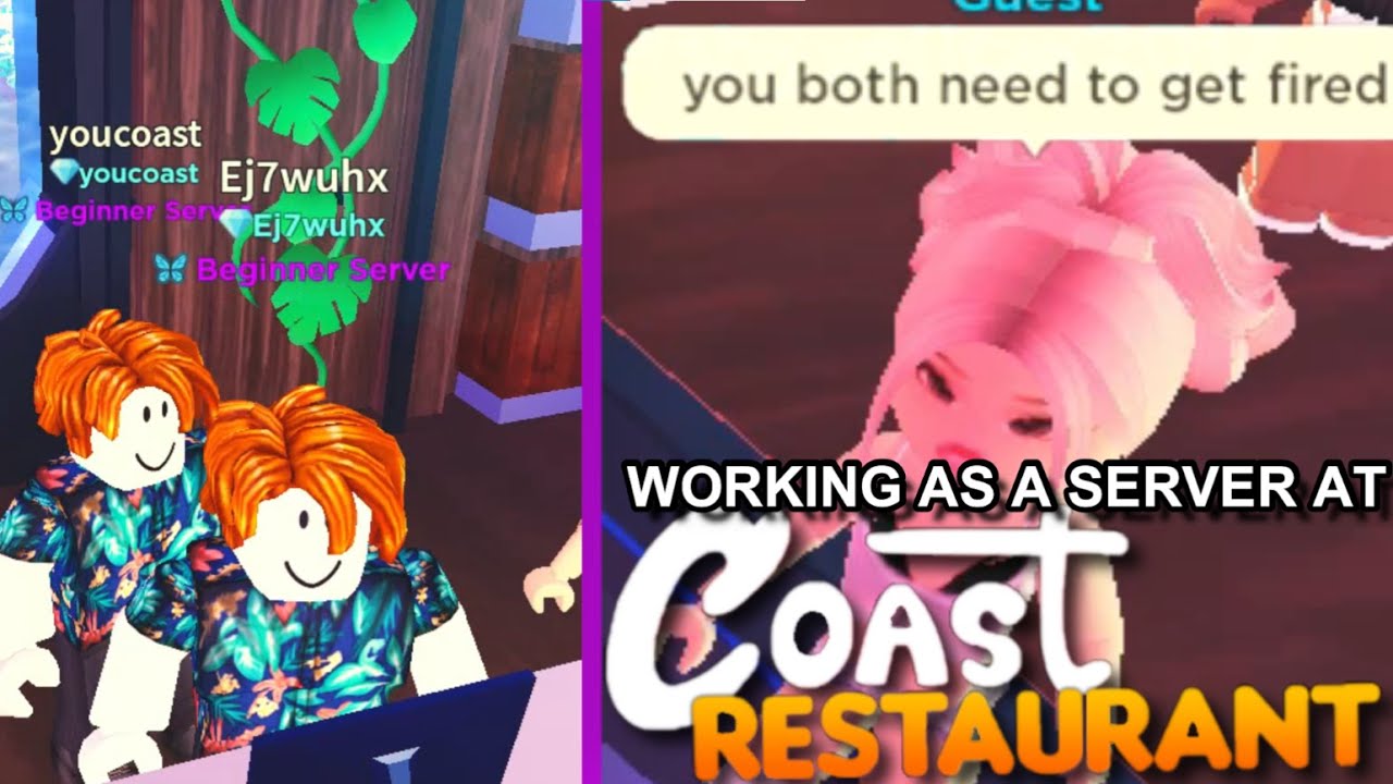 WORKING AS A SERVER AT COAST | The Staff Experience at Coast Restaurant on Roblox