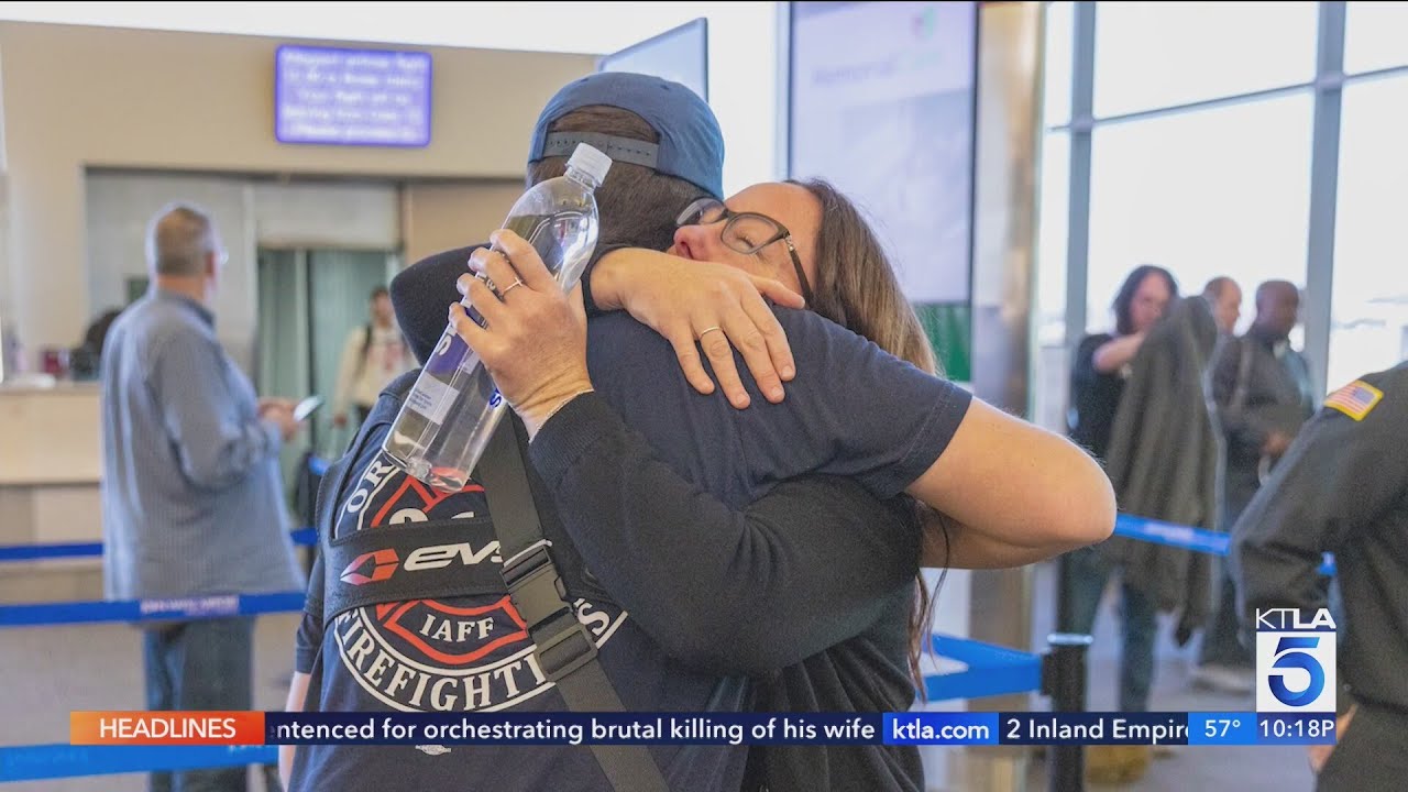 Firefighter severely injured in Orange County crash returns home