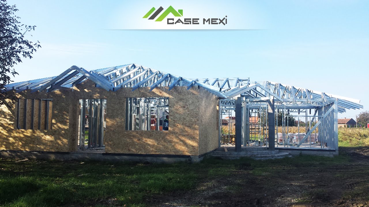 Etapele construcției - Casă pe structură metalică