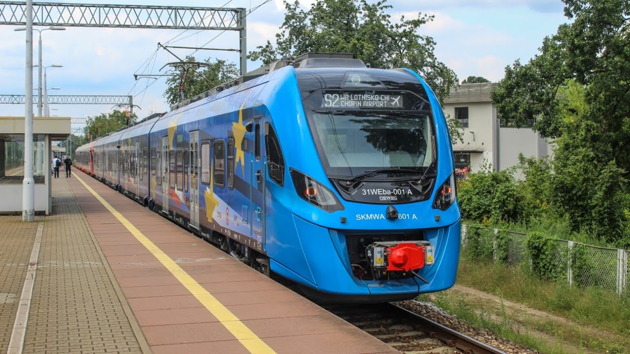 Przejazd: Newag Impuls 31WEba-001 + 31WEba-002 SKM Warszawa - Linia S2