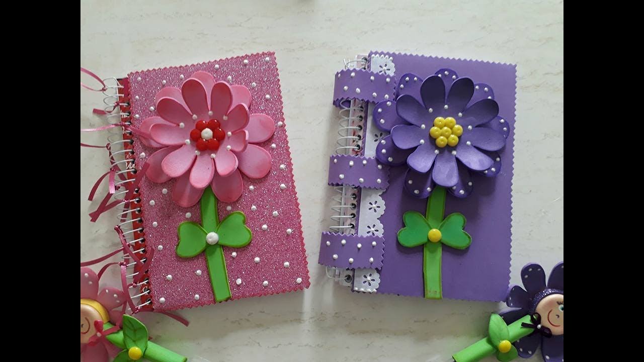 JEITO CRIATIVO DE FAZER CADERNO DECORADO COM EVA